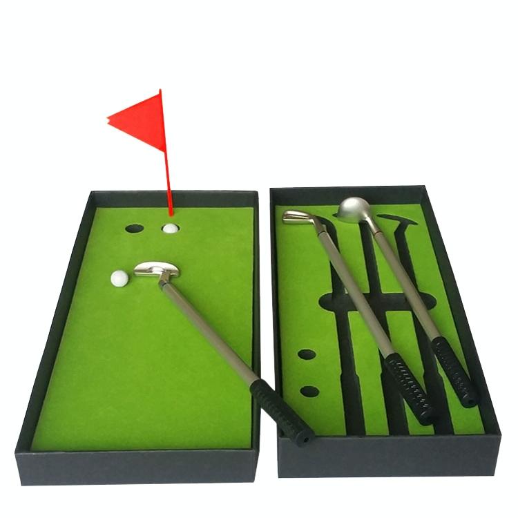 Mini Golf Putting Mat Trainer - 24.5x10.5x3.5cm Court Push Rod