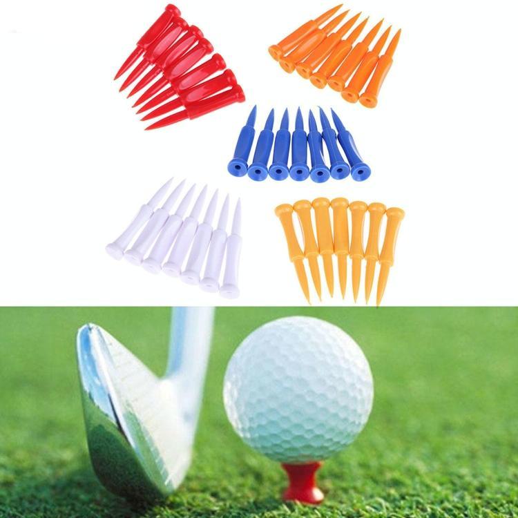 60-piece Ribbon Needle Golf Plastic Ball Tee - 51mm Size