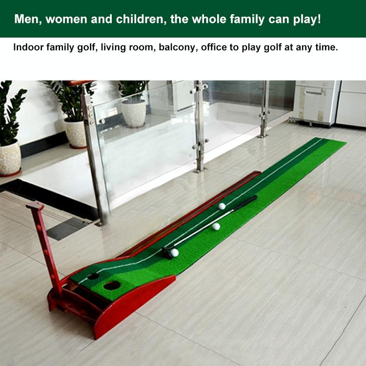 3m Golf Solid Wood Putter Trainer Practice Set Training Mat