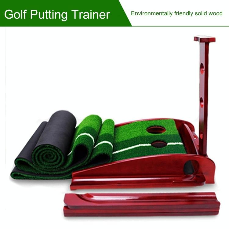 3m Golf Solid Wood Putter Trainer Practice Set Training Mat