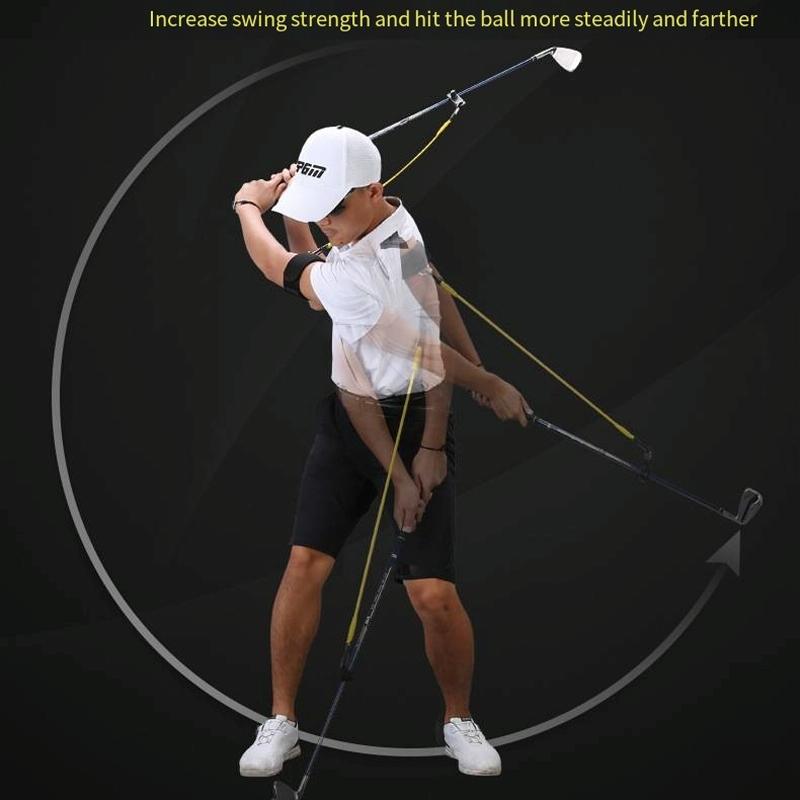 Swiping Force Golf Wave Elastic Rope Exerciser - Auxiliary for Improved Swing