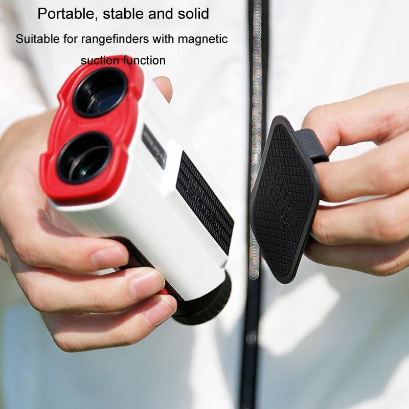 Lightweight Golf Rangefinder with Magnetic Buckle and Belt Clip - Black