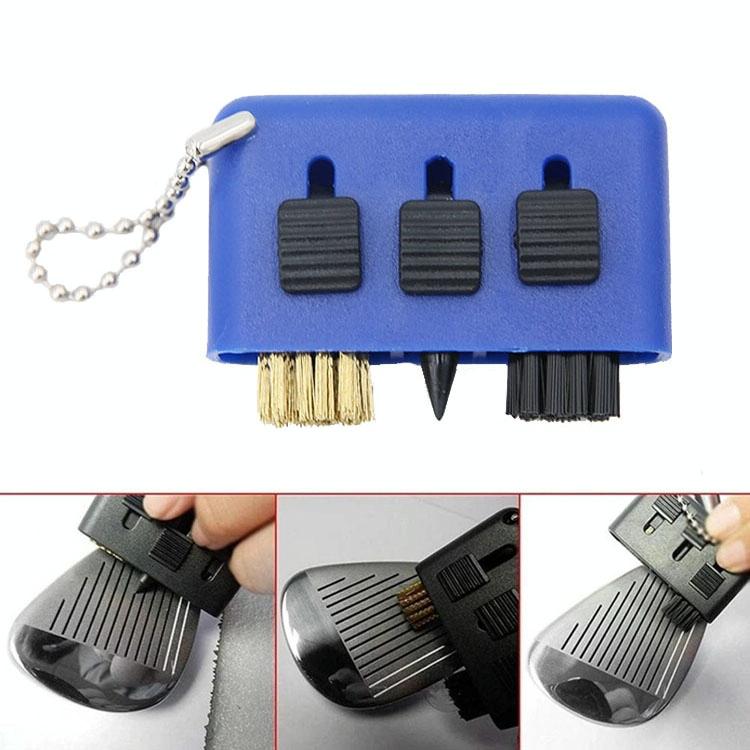 3-piece Portable Golf Groove Cleaning Brush - Red