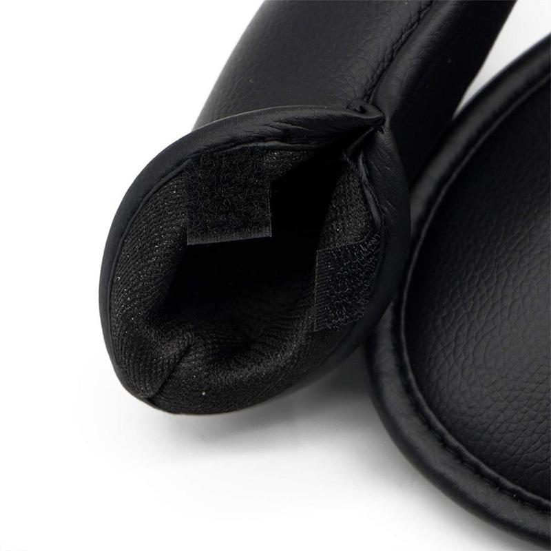 Versatile 12-piece Golf Club Cap Set in Black Pu Leather with Litchi Texture