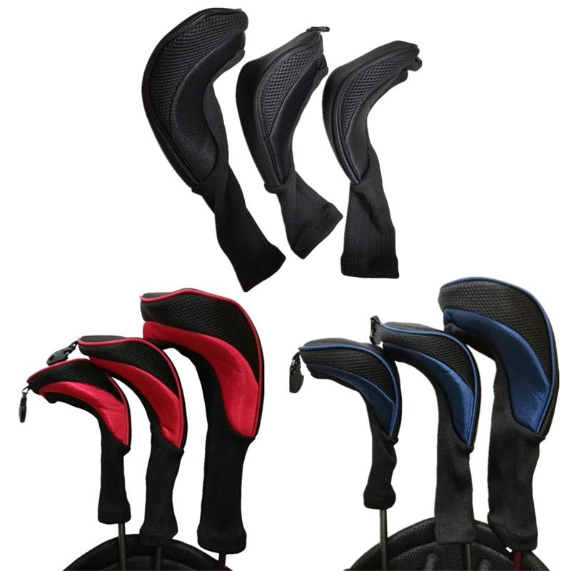 3-in-1 Golf Club Head Cover - No.1 No.3 No.5 - Protective - Blue