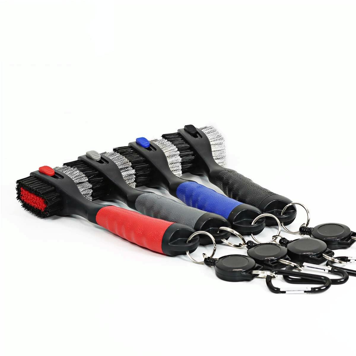 Portable Golf Club Brush - Retractable - Gray