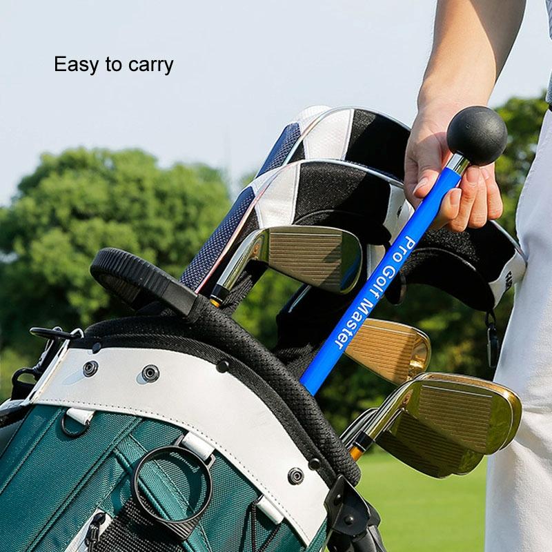 Adjustable Golf Swing Trainer for Beginners - Foldable & Corrective - Blue