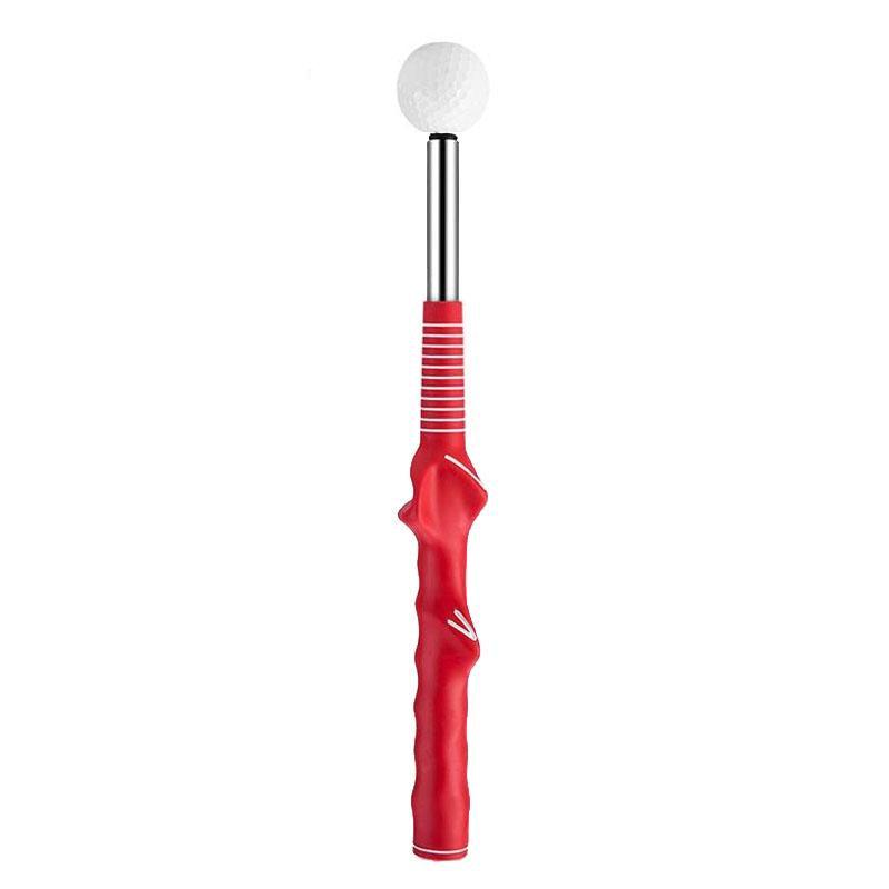 Indoor Golf Swing Practice Stick with Sound Assistant - Red