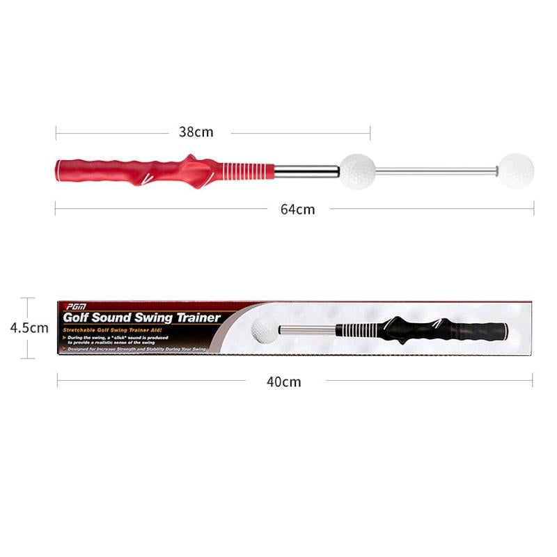 Indoor Golf Swing Practice Stick with Sound Assistant - Red