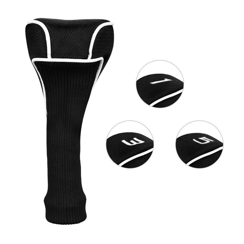 3-in-1 Golf Club Cover Set - No.1 No.3 No.5 - Black