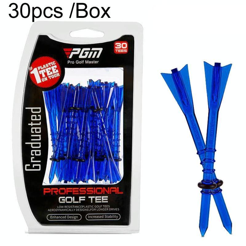 30 Adjustable Golf Tees with 83mm Height Limit - Set of 30 - Blue
