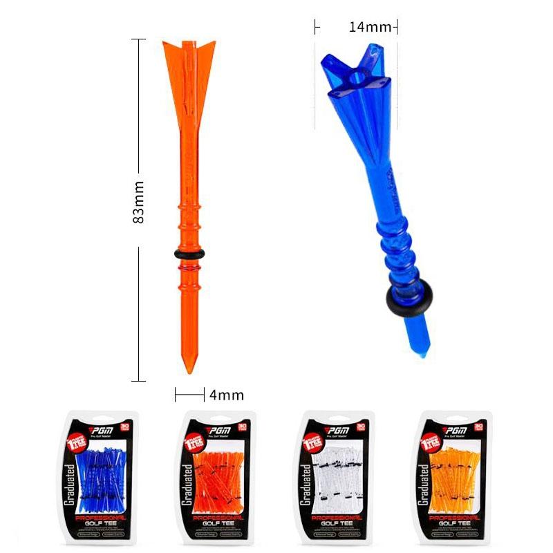 30 Adjustable Golf Tees with 83mm Height Limit - Set of 30 - Blue