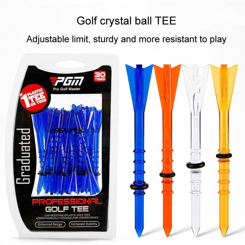 30 Adjustable Golf Tees with 83mm Height Limit - Set of 30 - Blue