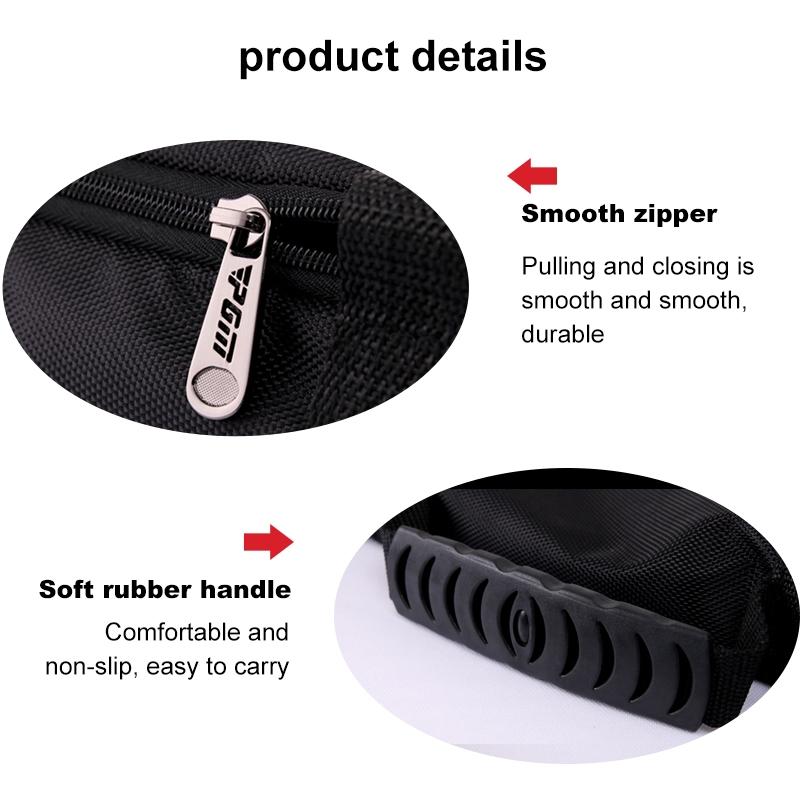 Portable Foldable Golf Ball Bag - Nylon - Black Silver