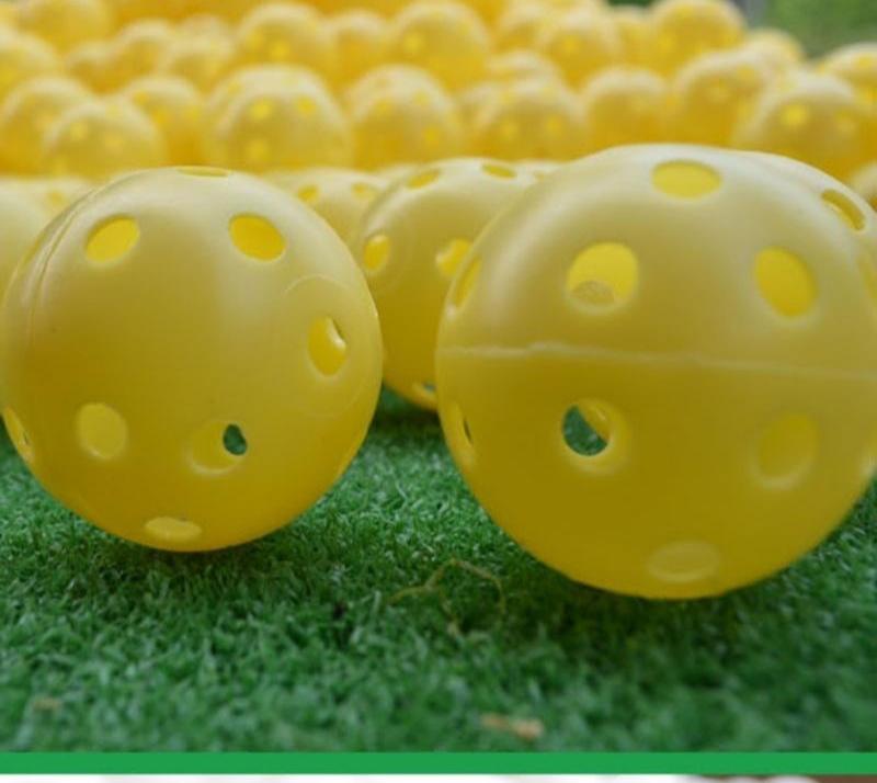 10-piece Indoor Golf Exercise Hollow Balls - Available - Yellow