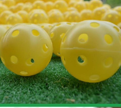 10-piece Indoor Golf Exercise Hollow Balls - Available - Yellow
