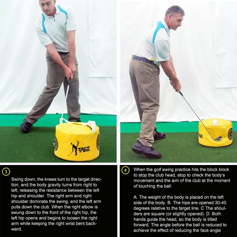 Versatile Golf Impact Trainer - Waterproof 26x44cm - Yellow