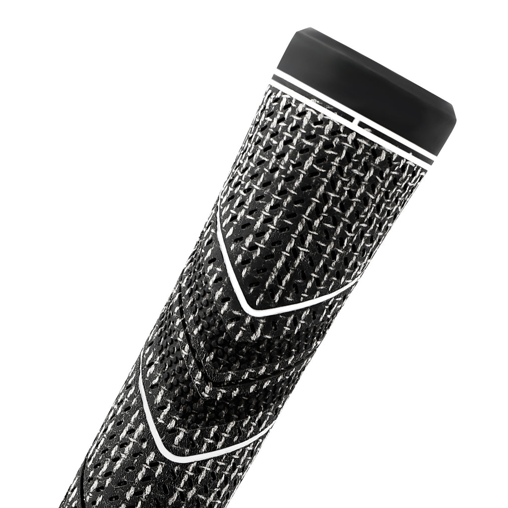 2 Pcs Blue MCC PLUS4 Midsize Golf Grip - Rubber and Cotton Thread Hybrid, 265 mm, 72g, Core 60